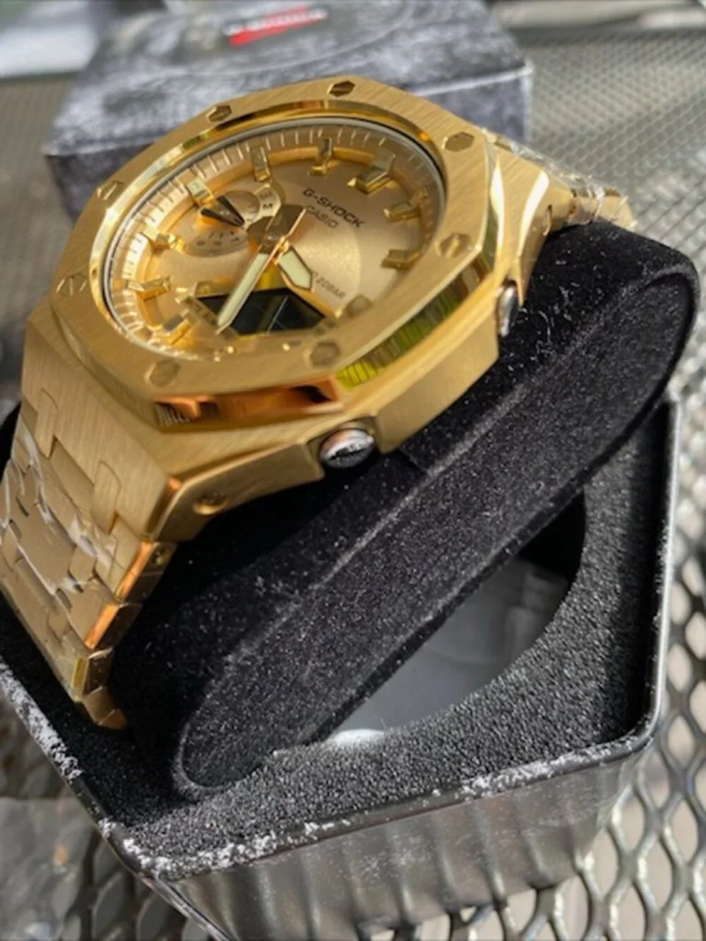 New Casio G-Shock Gold Color GA2100 All Yellow Gold custom MOD